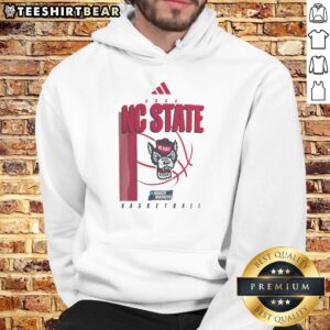 Good N.C. State Wolfpack March Madness hoodie featuring team logo and vibrant red color for basketball fans.