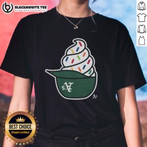 Good Athletics Baseball Ice Cream Ladies Tee featuring a fun ice cream graphic on a stylish women's shirt.