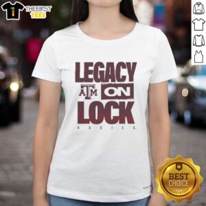 Top Texas A&M Aggies NCAA 2026 Legacy On Lock ladies tee showcasing team pride and stylish design for female fans.