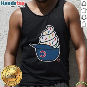 Awesome Chicago Cubs ice cream tank top featuring vibrant team colors and a fun design, perfect for summer outings.