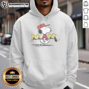 Pretty Peanuts Snoopy and Woodstock friends golf hoodie featuring vibrant graphics and cozy design for fans.