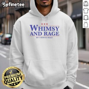 Premium Whimsy And Rage hoodie featuring a bold three-star design, perfect for casual wear and expressing your style.