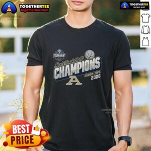 Alt Text: Official Akron Zips Blue 84 2026 Mac Men's Basketball Tournament Champions T-Shirt showcasing team pride and victory.