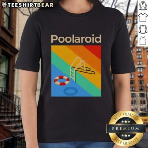 Retro ladies tee featuring 'I'm Only 333 Half Evil' text on a stylish poolside background. Perfect for casual wear!