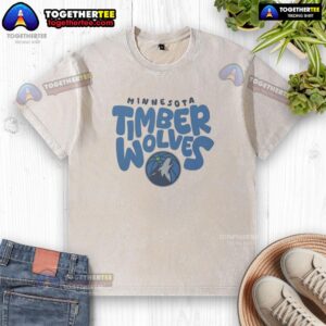 Nice Minnesota Timberwolves Bubble Washed T-Shirt featuring team colors and logo, perfect for fans and casual wear.