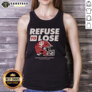 Awesome IU Football 'Refuse to Lose' tank top featuring vibrant colors and bold lettering for fans and athletes.