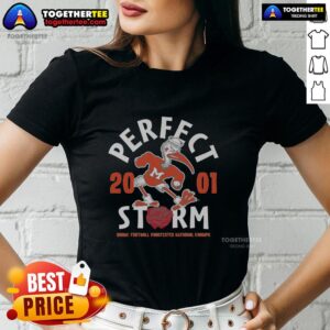 Vintage ladies tee featuring Good 2001 Miami Football National Champs design, perfect for fans and collectors.