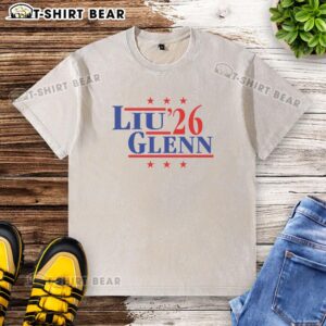 Original Liu and Glenn 26 Team USA washed t-shirt featuring a vintage design for sports enthusiasts and patriotic fans.