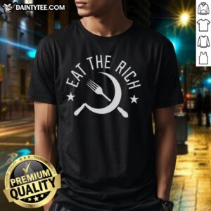 Good Eat The Rich Grunge Punk T-Shirt featuring bold typography and edgy design, perfect for punk fashion enthusiasts.