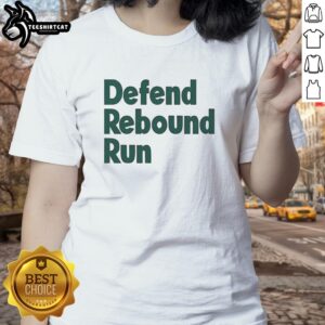 Official Defend Rebound Run Ladies Tee featuring a stylish design for active women, perfect for workouts and casual wear.