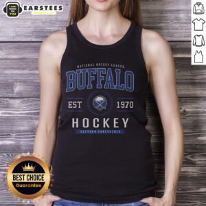 Buffalo Sabres hockey legacy crest tank top showcasing team pride and style for fans and athletes alike.
