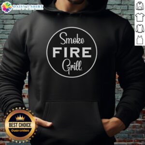 Top Smoke Fire Grill logo hoodie featuring a stylish design for grill enthusiasts and barbecue lovers.
