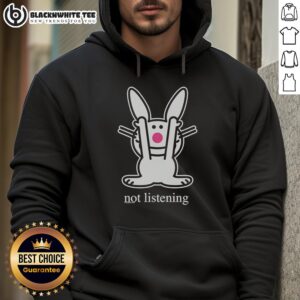Official Bunny Not Listening Hoodie featuring a playful bunny graphic and cozy design, perfect for casual wear.