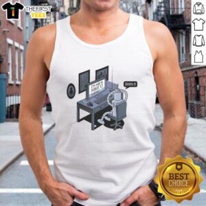 Futurama Bender wearing a 'Top Robot Problems' tank top, showcasing humor and character from the iconic animated series.