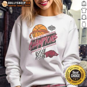 Official Arkansas Razorbacks 2026 SEC Men's Basketball Tournament Champions sweatshirt in team colors, showcasing pride and victory.