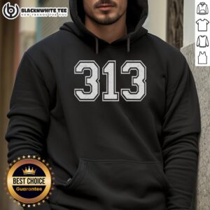 Stylish Detroit Michigan Area Code 313 hoodie, perfect for showing off local pride and urban fashion.
