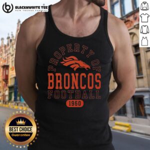 Vintage 1960 Denver Broncos football tank top showcasing team logo and colors, perfect for fans and collectors.