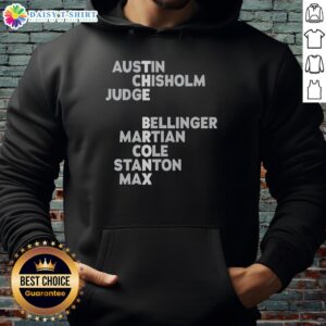 Official New York Yankees hoodie featuring Austin Judge and Stanton design, perfect for fans of The Bronx.