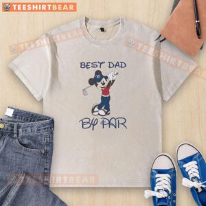 Premium Mickey Mouse Playing Golf Dad Best Dad By Par T-Shirt - Image 6