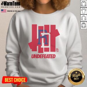 Alt Text: Undefeated sweatshirt featuring a vibrant design celebrating Dominican Republic baseball, perfect for fans and athletes.