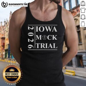 Good Iowa Mock Trial 2026 tank top featuring bold design and vibrant colors, perfect for team spirit and events.