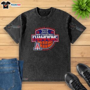 Arizona Wildcats 2026 Big 12 Men's Basketball Champions washed t-shirt featuring team logo and celebratory design.