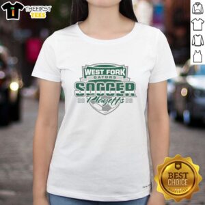 Alt Text: Top West Fork Gators soccer playoffs 2026 ladies tee featuring team colors and logo, perfect for fans and players.