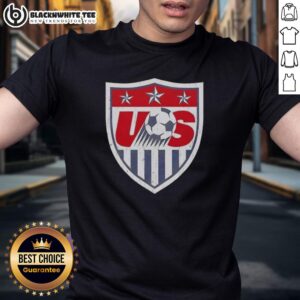 Good U.S. Soccer retro emblem logo T-shirt featuring a vintage design and bold colors, perfect for soccer fans.