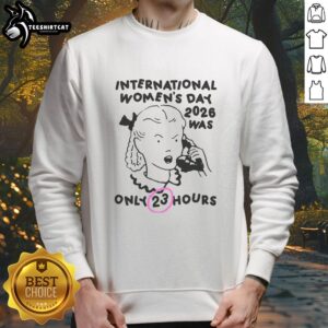 Official International Women's Day 2026 sweatshirt featuring empowering design, celebrating women's achievements and unity.