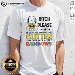 Top Peanuts Snoopy T-shirt with a humorous quote about being fabulous and vibrant, featuring colorful graphics.