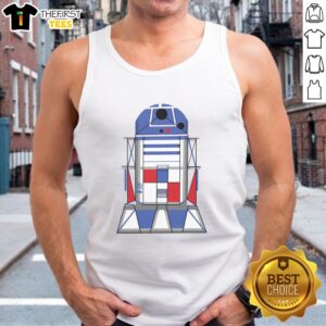 Stylish Nice R2 abstract tank top featuring vibrant colors and unique design, perfect for casual summer outfits.