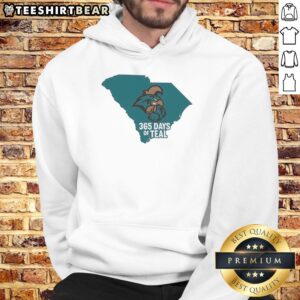 Alt Text: Good Coastal Carolina Chanticleers 365 Days of Teal Hoodie showcasing team spirit and vibrant teal color.