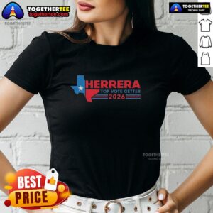Nice Brandon Herrera Top Vote Getter Texas 2026 Political Ladies Tee showcasing a stylish design for supporters.