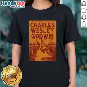 Alt Text: Charles Wesley Godwin concert poster for Apr 14, 2026, at The Lyric in Oxford, MS - Ladies Tee design.
