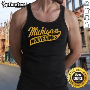 Stylish Nice Script Michigan Wolverines tank top for fans, featuring a bold logo and comfortable fit for game day.