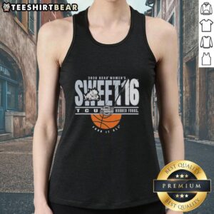 Top TCU Horned Frogs NCAA Women's Sweet 16 2026 Men's March Madness tank top showcasing team spirit and style.