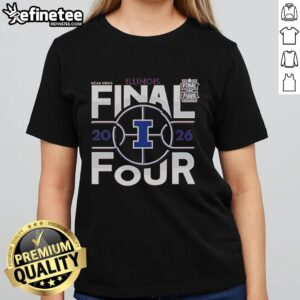 Premium Illinois Illini Final Four 2026 Men's March Madness Ladies Tee in vibrant colors, perfect for fans and supporters.