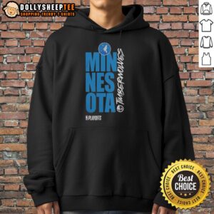 Original Minnesota Timberwolves Playoff NBA 2026 Hoodie featuring team colors and logo for basketball fans.