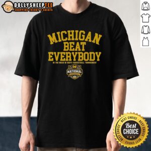 Official Michigan Wolverines NCAA DI MBB 2026 National Champions T-Shirt showcasing team pride and victory.