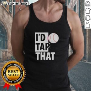 Top ID Tap That Baseball Graphic Tank Top featuring a stylish baseball design for casual sportswear.