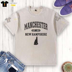 Premium Manchester New Hampshire Est 1810 Varsity T-Shirt - Image 6