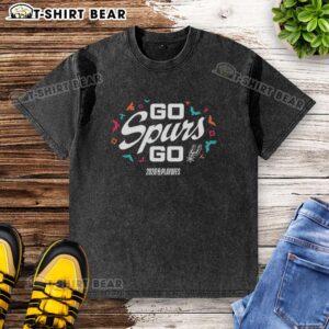 Nice San Antonio Go Spurs Go 2026 NBA Playoffs washed t-shirt showcasing team pride and playoff spirit.