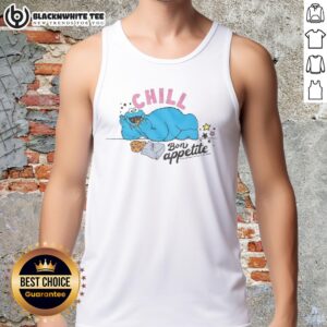 Awesome Sesame Street Cookie Monster Chill Bon Apptit Tank Top featuring a fun design perfect for fans and summer wear.