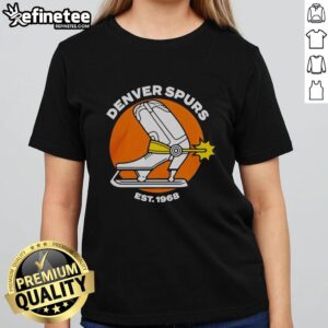 Original Denver Spurs Est 1968 Ladies Tee featuring a stylish design for fans of the classic basketball team.