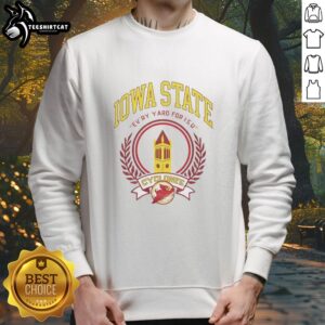 Official Iowa State Campanile Ash Every Yard ISU sweatshirt featuring a stylish design for Cyclones fans.