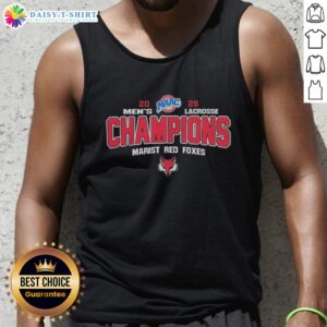 Marist Red Foxes 2026 MAAC Men's Lacrosse Tournament Champions tank top showcasing team pride and sports style.