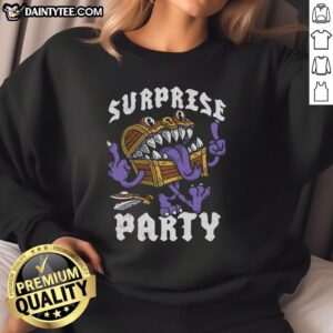 Good Surprise Party Mimic Chest Sweatshirt featuring a fun design, perfect for casual wear and party celebrations.