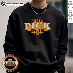 Alt Text: Cozy sweatshirt featuring Top Washington Commanders Pick Is In design, perfect for fans and game day attire.