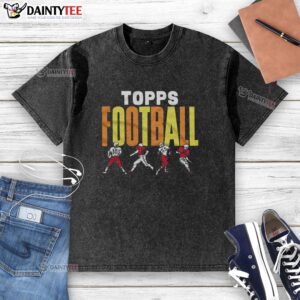 Good Topps Football multicolor washed t-shirt featuring a stylish design, perfect for sports enthusiasts and casual wear.