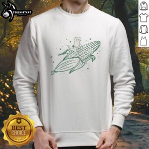 Official Gary Riding Corn Sweatshirt featuring a vibrant corn graphic, perfect for fans of quirky apparel and farm-inspired style.